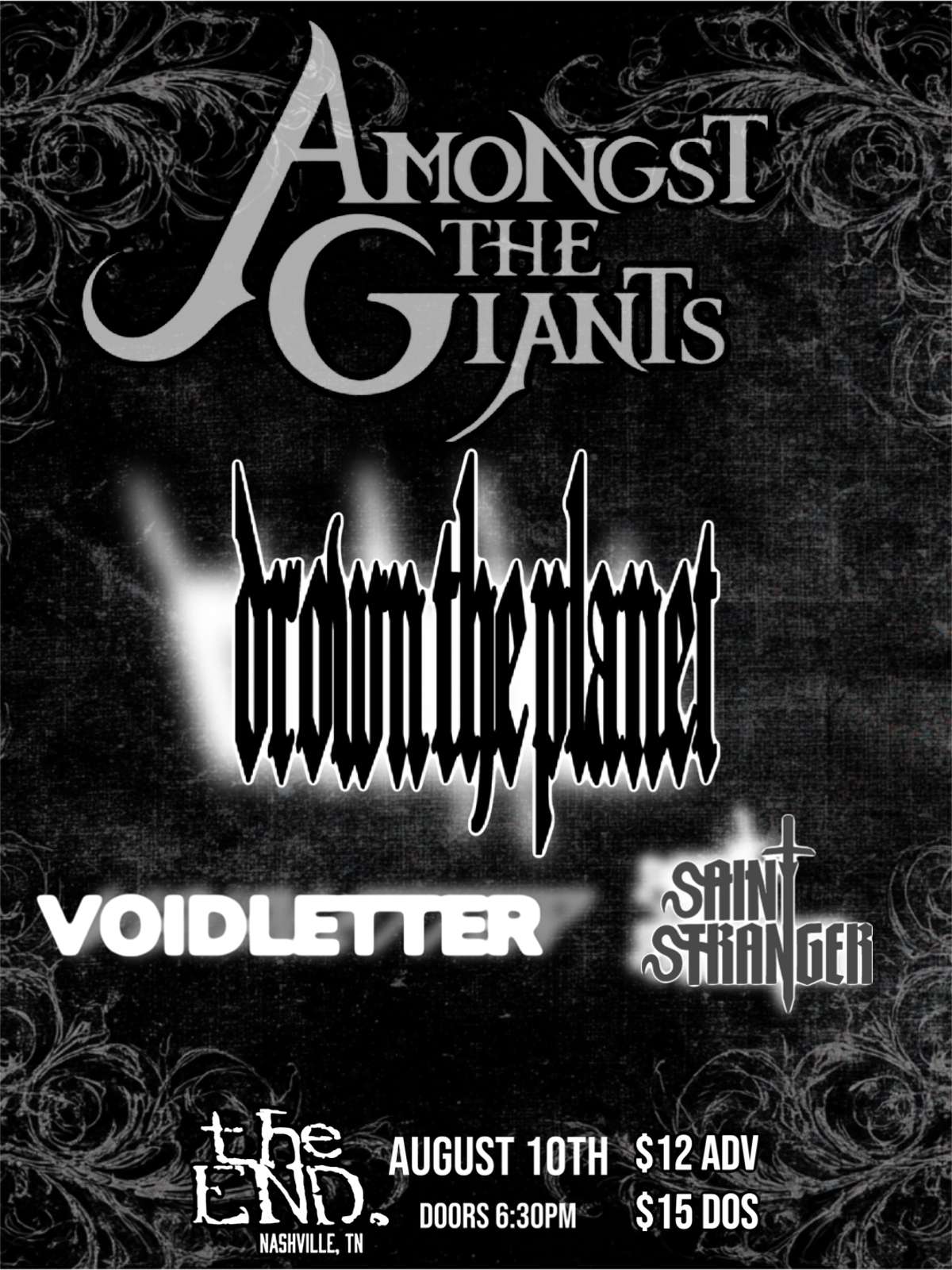 Amongst The Giants w/Drown The Planet, Voidletter & Saint Stranger – 18+
