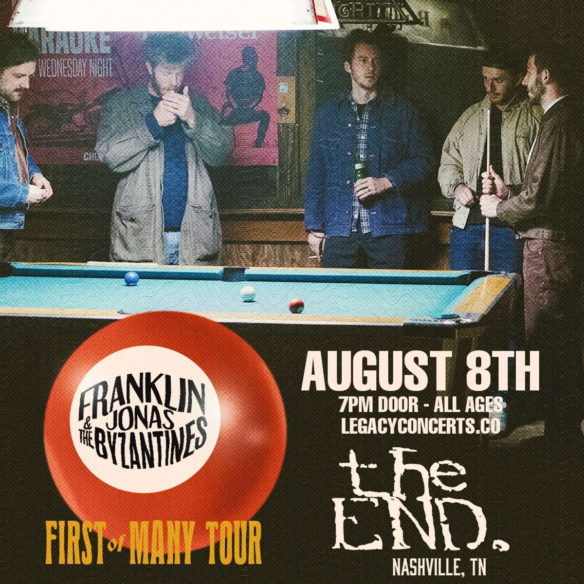 *SOLD OUT* Legacy Concerts Presents: Franklin Jonas & The Byzantines w/ Brother Elsey – All Ages