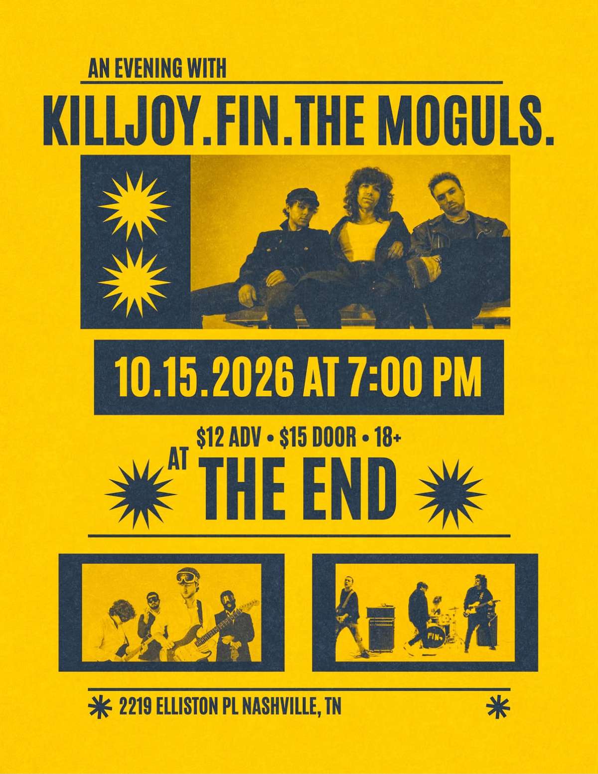 Killjoy w/FIN & The Moguls – 18+