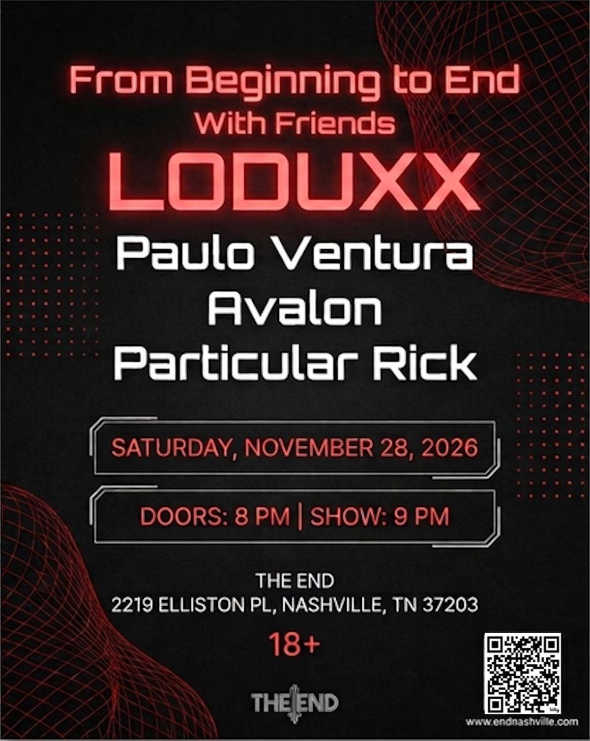 Loduxx w/Paulo Ventura, Avalon & Particular Rick – 18+