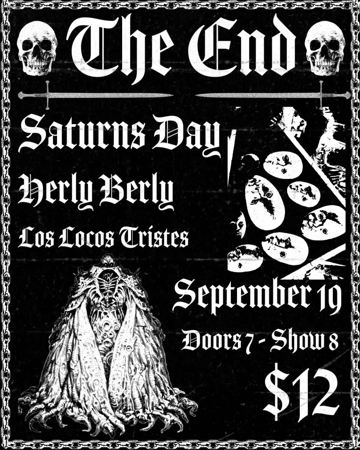 Saturns Day w/Herly Berly & Los Locos Tristes – 19+